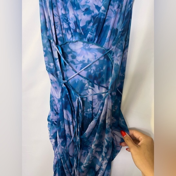 Free People Take Me Away Mesh Midi Dress Size Medium - Picture 7 of 10